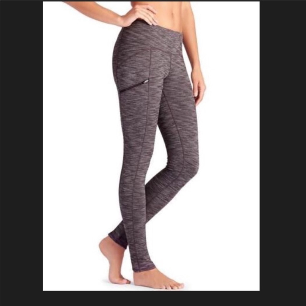 Athleta Cozy Drifter Brown Heather leggings - Picture 2 of 9